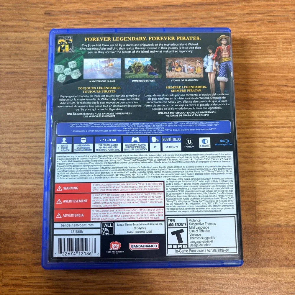 One Piece Odyssey PS4 RPG Teen Bandai Namco Video Game